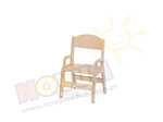 Krzesło ze sklejki z podłokietnikiem 21 cm