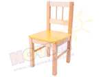 Krzesełko drewniane żółte