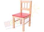 Krzesełko drewniane czerwone