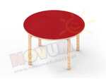 Cichy stół okrągły, śr. 100 cm - czerwony