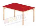 Cichy stół prostokątny, czerwony