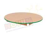 Blat stołu bukowego okrągłego, śr. 100 cm - obrzeże zielone