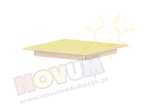 Blat stołu kwadratowego, żółty HPL