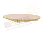 Blat stołu klonowego okrągłego śr. 100 cm - obrzeże zielony pastel