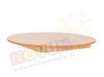 Blat stołu klonowego okrągłego śr. 100 cm - obrzeże pomarańczowe