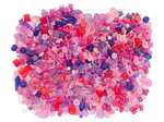 Plastikowe koraliki liliowe i różowe, 1000 szt.
