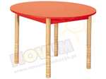 Kolorowy stół z dokrętkami - Okrągły 100 - czerwony