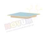 Blat stołu kwadratowego, niebieski HPL