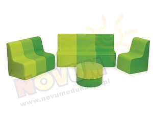Zestaw kanap w odcieniach zieleni