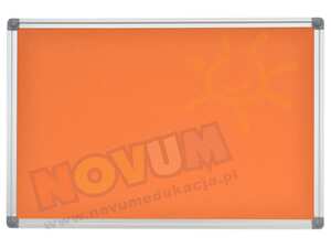 Tablica korkowa w aluminiowej ramie 90 x 120 cm - pomarańczowa