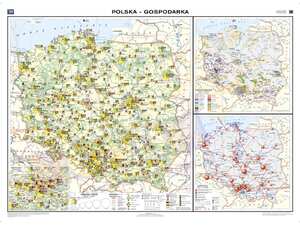 Mapa ścienna Gospodarka - Przemysł i usługi/Gospodarka-Rolnictwo Polski