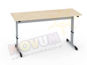 Podwójny aluminiowy stół regulowany typu C wysokość od 64 do 76 cm