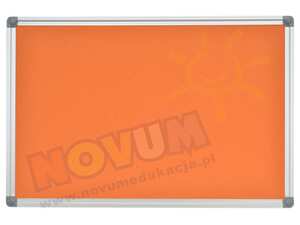 Tablica korkowa w aluminiowej ramie 60 x 90 cm - pomarańczowa