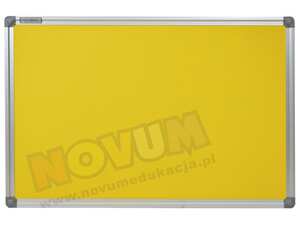 Tablica korkowa w aluminiowej ramie 60 x 90 cm - żółta