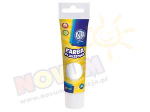 Farby plakatowe w tubach 30 ml - biała