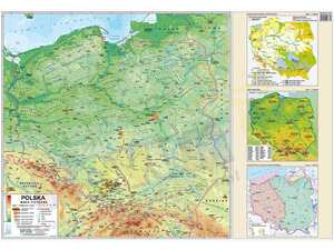 Mapa podręczna Polski fizyczna i administracyjna