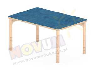 Cichy stół prostokątny, niebieski