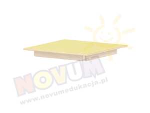 Blat stołu kwadratowego, żółty HPL
